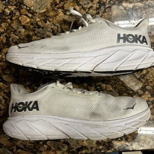 Hoka One One Arahi 7 Mens 12D Running Shoes White Sneakers Gym Crossfit
